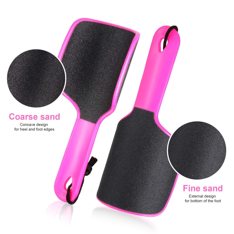 Mudder 4 Pieces U Shaped Curved Foot File Foot Callus Remover Double Sided Colossal for Grit Exfoliates Removes Dead Skin, 4 Colors - Image 3